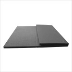 Envirolite Carpet Bonded Foam Folding Mats - Trifold Exercise Mat for Tumbling, Gymnastics, Wrestling, Martial Arts, MMA, Aerobics, and Plyometrics - Foam Tumbling Mat - 4 x 6 x 1-3/8, Charcoal