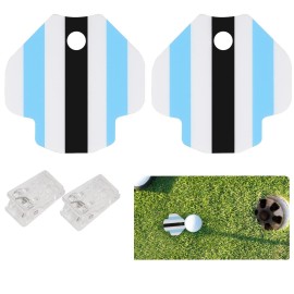 LUAATT 2 Pack Golf Ball Alignment Marking Tool,360? Rotating Golf Ball Marker Compatible with Most Golf Tee
