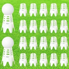 H1vojoxo 20PCS Plastic Golf?Simulator?Tees, Golf Mat Tees Perfect for Winter Turf and Driving Range, Golf Tees Simulator for Indoor Outdoor, Golf Mat Tees for Practice Training(Pack of 20 Tall)