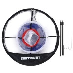 Black Nylon Mesh Folding Golf Chipping Net Balls Collector Bracket Bag Training Accessory