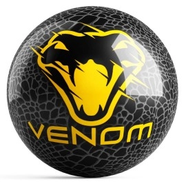On The Ball Bowling Motiv Venom Spare Bowling Ball Black/Gold - UNDRILLED - Made of Polyester (16)