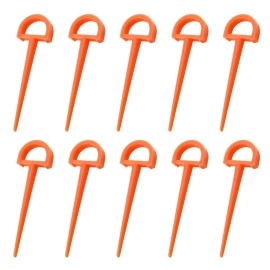 HSCGIN 10pcs Plastic Tent Stakes Garden Landscape Pegs Spike Stakes 3.54