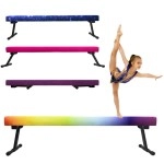 Sealoha 6ft Ultrasimple Adjustable&Foldable Balance Beam,High-Low Floor Beam Suede Gymnastics Equipment,No Tool Require, Gymnastics Beam for Training&Professional HomeTraining