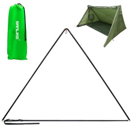SAN LIKE Telescoping Triangle Tent Poles Adjustable Aluminum Alloy Poles Telescoping Tent Poles High 63.58 in 2 Set Poles with Adjustable Straps and Hook Suitable for Ultralight Backpacking Tent