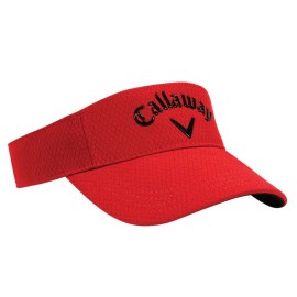 Callaway Mens Standard High Crown Visor, Red, One Size