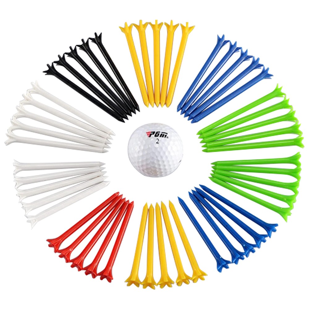 PGM Golf Tees Plastic 30 Pack, Plastic Golf Tees Durable & Long-Lasting, Reduce Friction & Increase Distance, Golf Accessories Golf Plastic Tees