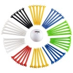 PGM Golf Tees Plastic 30 Pack, Plastic Golf Tees Durable & Long-Lasting, Reduce Friction & Increase Distance, Golf Accessories Golf Plastic Tees