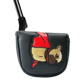 Imtrub Golf Club Head Covers, Waterproof Magnetic Mallet Putter Cover Headcover, French Bulldog Golf Club Head Protector for Almost All Modern Straight putters, Half-Round putters.