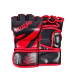 Nethins MMA Gloves for Men Women PU Leather Sparring Grappling Training Fingerless Martial Arts Bag Golves with Open Palms