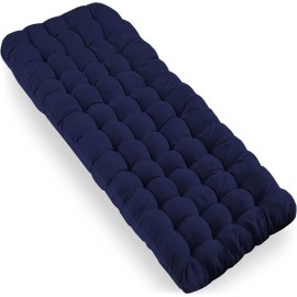Zone Tech Outdoor Camping Cot Pads Mattress - Navy Blue Premium Quality Comfortable Thicker Cotton Sleeping Cot Lightweight Waterproof Bottom Pad Mattress for Adult, Kid
