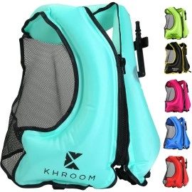 Khroom Inflatable Snorkel Vest Adults and Teenagers | 60\-75\