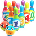 UNIQUE KIDS Jumbo Bowling Set for Toddlers Active Party Game for Kids Educational Indoor and Outdoor Toy for Boys and Girls Ages 3-10