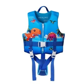 REALIKE Kids Swim Vest Toddler Floaties Adjustable Safety Strap Swimming Aids for Toddlers Children Float Swimsuit, Suitable for Age 2-10 Years/22-88lbs
