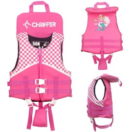 Chriffer Kids Swim Vest Life Jacket for 20-70 Pounds Boys and Girls, Zipper Style Easy On and Off, Floatation Life Jacket for 2, 3, 4, 5, 6, 7, 8 Years Old Beach Pool Water Park