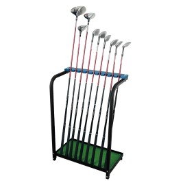 Golf Club Display Rack Metal Golf Putter Storage Organizer Floor Stand Storage Box Landing Rack Storage Equipment (9-Hole Putter Stand) (19.68 x 10.83 x 28.34 inches) (9 Holes)