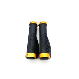 MZUHI YFlifangting 1 Pair Bicycle Grips Mountain Bike Handles MTB Grip TPR Rubber Shockproof Bike Handlebar Grip Bicycle Part Accessories (Color : Style4 Gold)