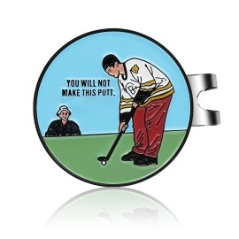 JIAOWEI Enamel Golf Ball Marker with Magnetic Hat Clip - Funny Golf Accessories - Great Gift for Golf Lovers - You Will Not Make This Putt