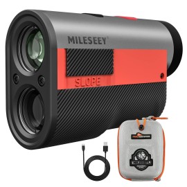 MiLESEEY GPF12 Golf Rangefinder with Slope, 656 Yards Range Finder Golfing with 0.5Yd Accuracy, 0.3s Fast Flag Lock with Pulse Vibration, Aluminum Rechargeable Range Finders with Magnetic Strip