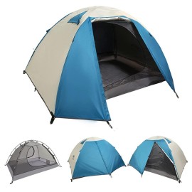 aiGear Tent for Camping 4 Person Waterproof Lightweight Windproof Easy Setup Double Layer Tents for Camping Hiking Travel Outdoor Activities Blue(CT210BL)