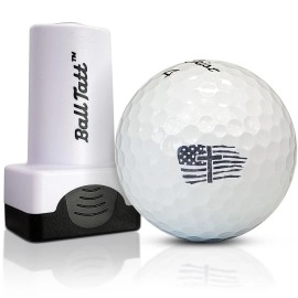 Ball Tatt Golf Ball Stamp, Golf Ball Stamper, Self-Inking Golf Ball Stamp Markers, Reusable Golf Ball Marking Tool to Identify Golf Balls, Golfer Gift Golfing Accessories (USA Christian)