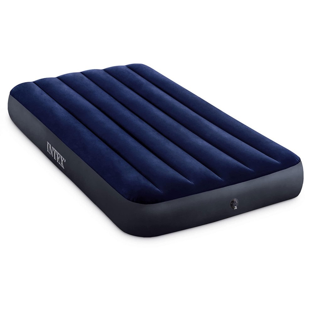 INTEX 75 x 39 x 10 Inch Dura-Beam Fiber-Tech Vinyl Standard Downy Air Mattress with Plush Top and 2-in-1 Valve, Twin (Pump Not Included)