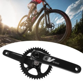 Bike Crankset, 42T 172.5mm Bicycle Crank Set Hollow Integrated Chainring Bottom Bracket for 10 11 Speed Mountain Road Bikes (Black)