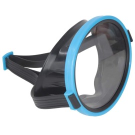 Round Scuba mask Single Lens Diving Mask Goggles Underwater Waterproof Snorkeling Mask Swimming Snorkel Diving Equipment (Blue)