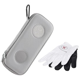 Handy Picks Performance Golf Glove Case - Golf Gloves Holder Case That Protects n Keeps Your Golf Gloves Neat n Dry - Air Flows Through on The Back Cover to Let The Moisture Out (Grey)