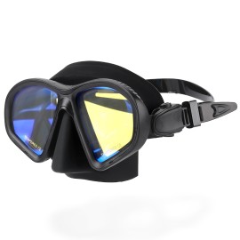 LUXPARD Diving Mask, Scuba Mask for Scuba Diving, Snorkeling, Free Diving, and Skin Diving. Anti-Fog Anti-Leak Low Volume Dive Mask with UV Coated Lenses, Scuba Gear for Adults(Black)