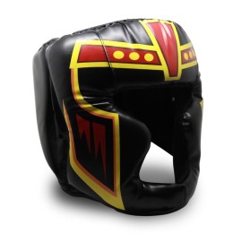 TRAINED Boxing Headgear Black S/L Use for MMA Training Kickboxing, Muay Thai, Sparring, Karate and Taekwondo Head Guard.