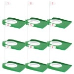 DURARANGE Golf Putting Cups with Numeric Flags, Practice Hole Cup Golf Training Putters for Indoor Outdoor Office Putting Practice, 9-Pack
