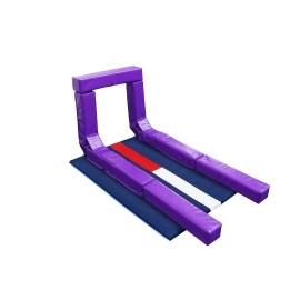 Tumbl Trak Hurdle Helper Mat, Custom Gymnastic and Cheer Training Aid (Purple)