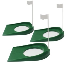 MYKUJA Golf Practice Putting Cup Flag 3pack, Golf Training Putters, Golf Accessories for Men Women, Ideal for Indoor and Outdoor Home Office Garage Yard Training