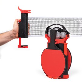 EastPoint Sports Everywhere Table Tennis Net & Paddle Set - Play Ping Pong Anywhere! Retractable Table Tennis Net fits Most Tables up to 60 inches Wide - 2 Table Tennis Paddles and 3 Ping Pong Balls