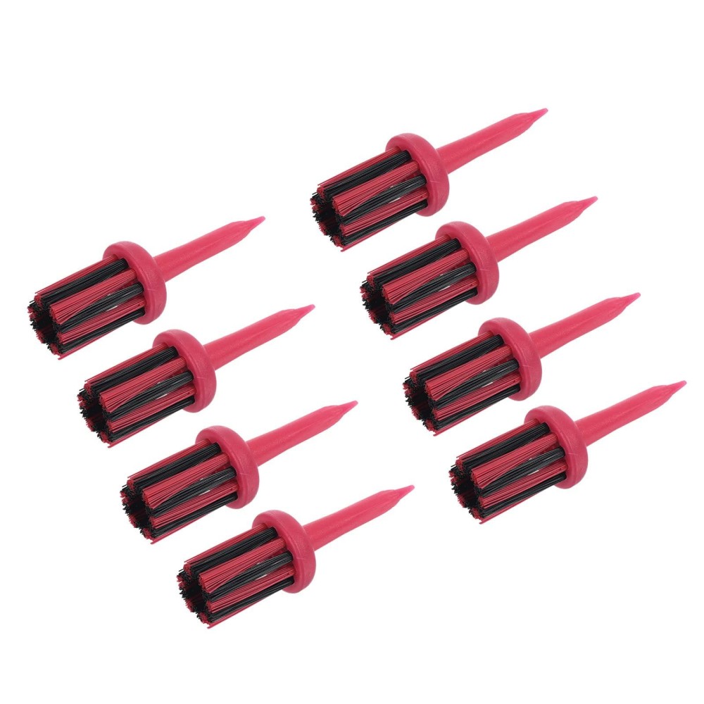PATIKIL Golf Tee Brush Top 2 Inch, 12 Pack Unbreakable Plastic Golfing Tees Low Friction Resistance for Men and Women, Red