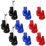 18 Pcs Mini Boxing Gloves for Car Mirror Hanging Miniature Punching Gloves Pendant Boxing Christmas Ornament Miniature Boxing Accessories for Home Decoration Toys Souvenir Party Favors