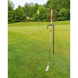 Grip Up Golf - Stainless Steel Golf Club Stand (Black). Made in The USA with Stainless Steel and industial Grade Vinyl coverings to Protect Your Clubs & Bag.