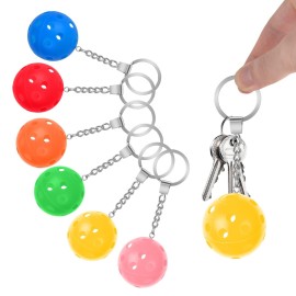 DLUGOPIS 6Pcs Gifts for Pickleball Lovers Pickleball Ornament Pickleball Keychain Pickleball Keychains Bulk Mini Pickleball Keychain for Keychains Luggage Tags Sports Bag