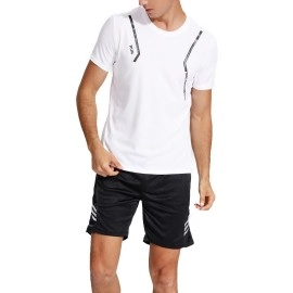 Nabevin Mens Uv Swim Shirt Short Sleeve Regular Fit Solid Quick Dry UPF 50+