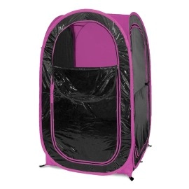 WeatherPod 1-Person Pop-Up Pod with Tinted Panels - Pop-Up Weather Pod, Protection from Cold, Wind and Rain with Added Privacy - Pink