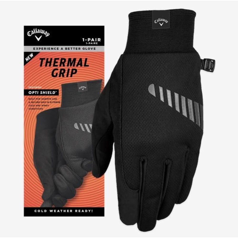 Callaway Golf Thermal Grip Gloves (1 Pair) Black Medium