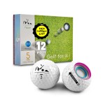 agape MP5 White 5-Piece DuraPlus Urethane Golf Balls, Superior Distance, High Greenside Spin & Piercing Trajectory, Perfect for Skilled Players (1 Dozen, 12-Balls)