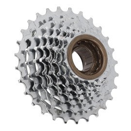 OUKENS Bike Freewheel, Sliver Steel 8 Speed 13-28T Threaded Flywheel Bike Sprocket Bike Freewheel Threaded Type Freehub Cycling Replacement Part for Mountain Bike