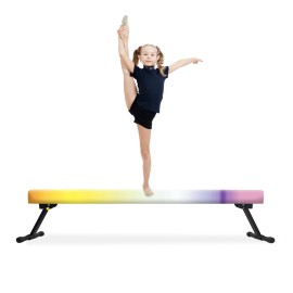 EL&IT?Wings 6ft Gymnastic Balance Beam,Adjustable High and Low Level Floor Beam - Highly Stable - Gym Practice Training Equipment for Kids Children Girls Home (Gradient)