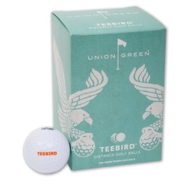 Union Green Teebird Golf Balls - Long Distance, Feel The Speed You Need, Straight Off The Tee Flight - 2 Layer Construction - White Golf Balls for Men and Women - Maximum Performance - 1 Dozen