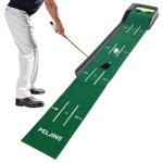 Golf Putting Mat Putting Green Indoor Set, Pratice Golf Putting Game with Ball Return and 3 Holes Golf Accessories for Men, Golf Games for Adults at Home Office