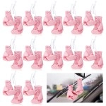 Mini Boxing Gloves for Car Mirror Pink Small Boxing Gloves Hanging Miniature Boxing Gloves Ornament Toys for Breast Cancer Awareness Christmas Party Supplies Home Decor (12 Pairs)