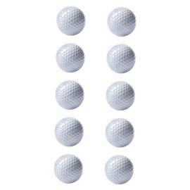 Unomor 10Pcs Golf Practice Ball Practicing Distance Balls Practice Balls Plastic Golfing Balls for Match Training Equipment Men gofts Catch The Ball Synthetic Rubber Anti-Cut White Man