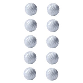 Unomor 10Pcs Golf Practice Ball Practicing Distance Balls Practice Balls Plastic Golfing Balls for Match Training Equipment Men gofts Catch The Ball Synthetic Rubber Anti-Cut White Man