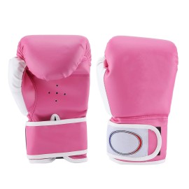 Boxing Gloves for Kids, Durable Sparring Punching Gloves Adjustable Portable Training Fight Gloves for MMA, Kickboxing, Training (1 Pair, 8oz)(Pink)